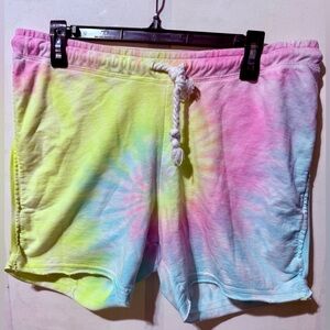 Colorful Tie-Dye Women's Athletic Shorts
